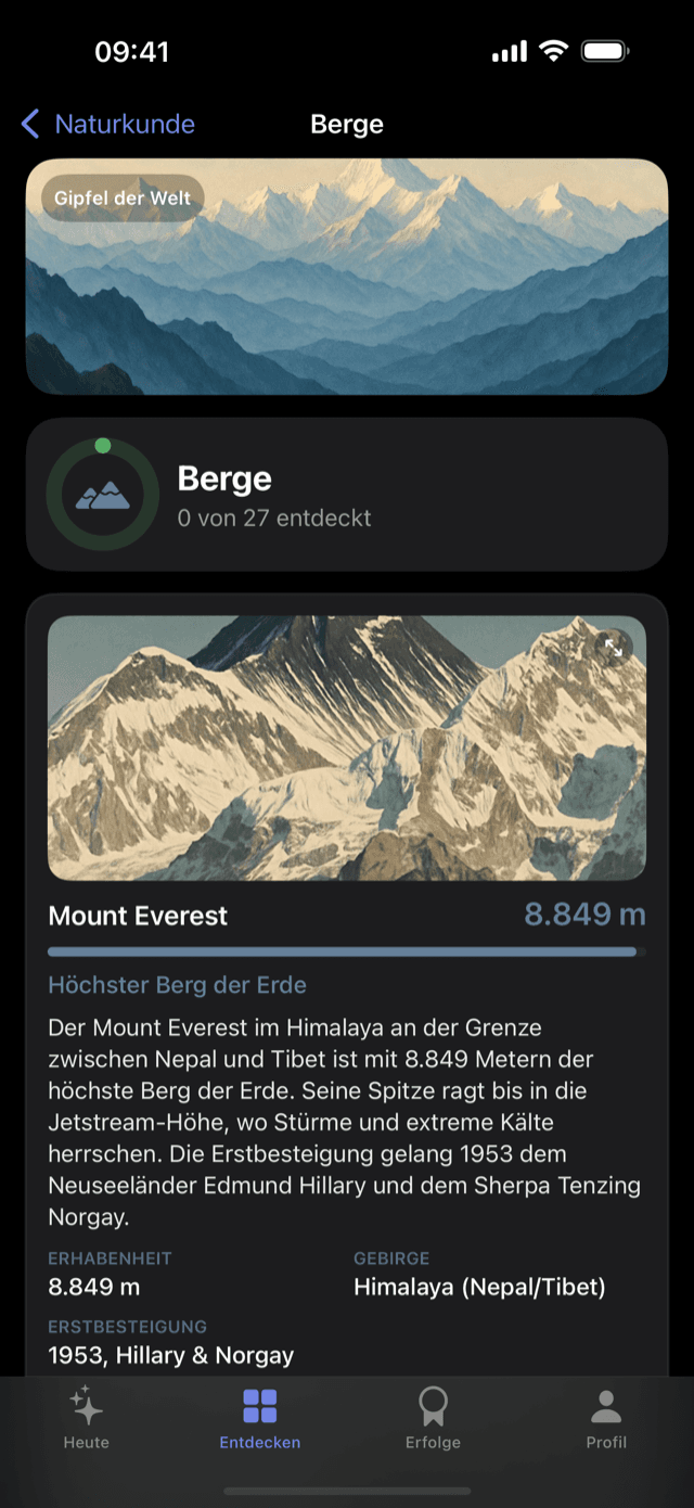 5 Fakten am Tag – Berge