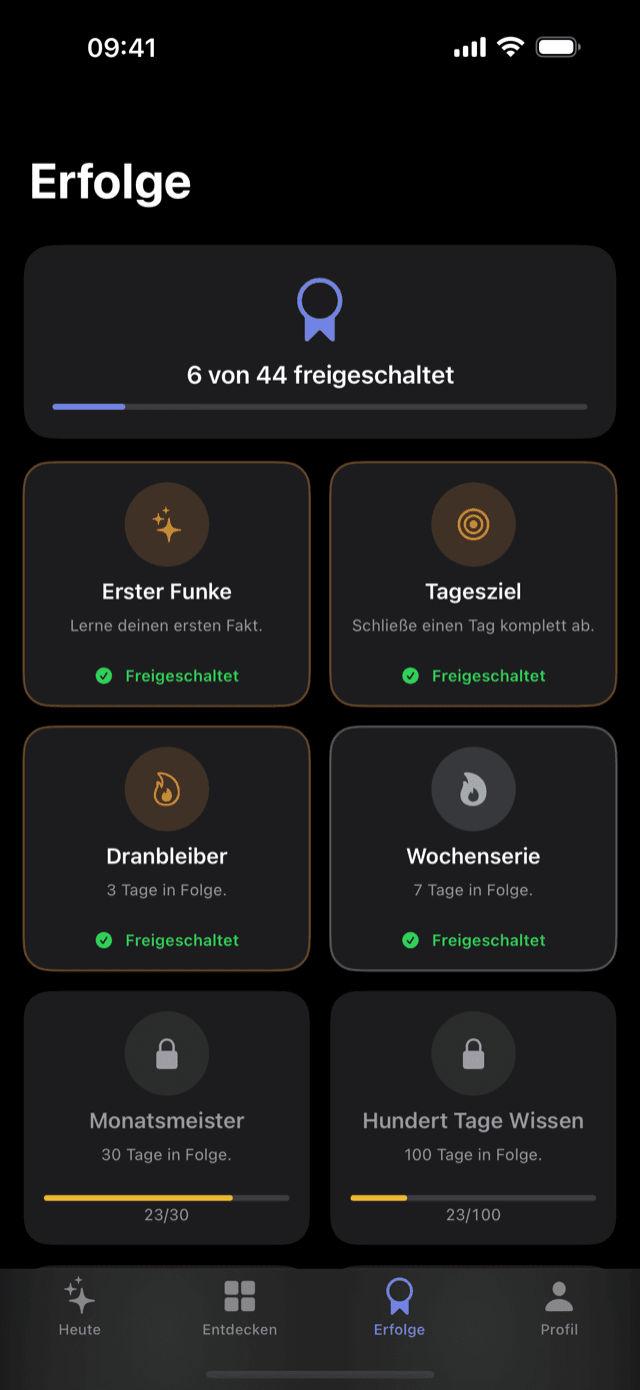 5 Fakten am Tag – Erfolge