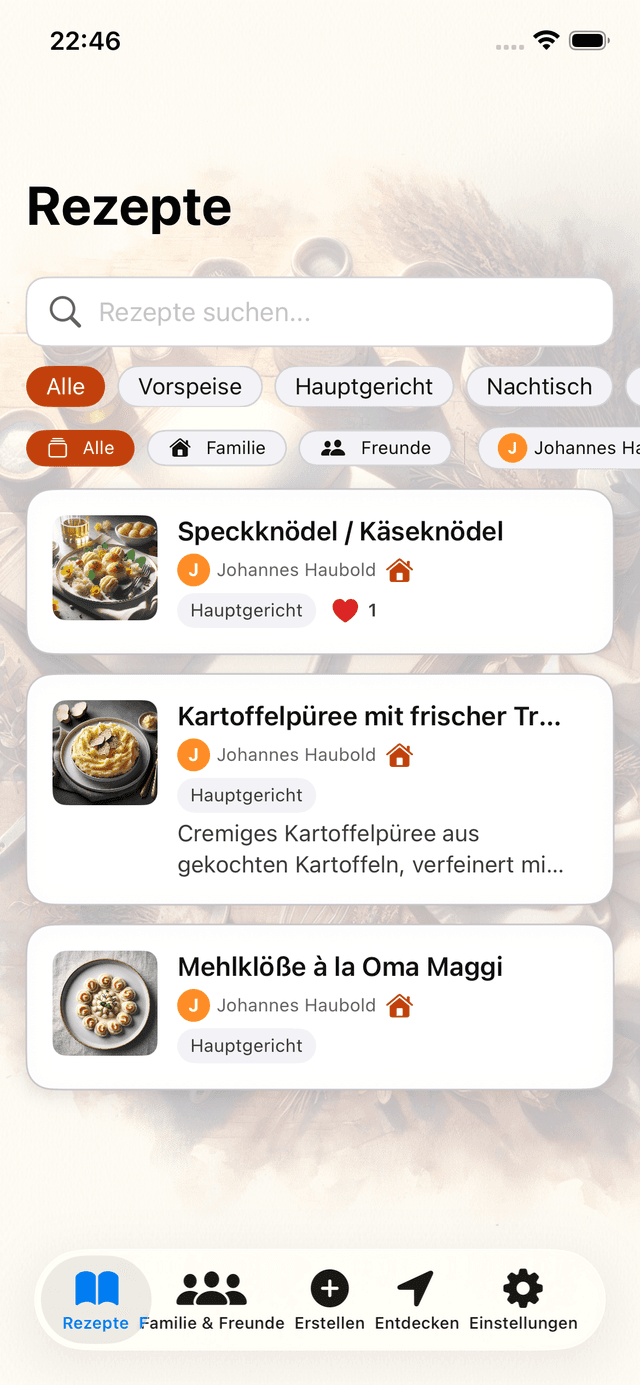 Alle Rezepte im Blick