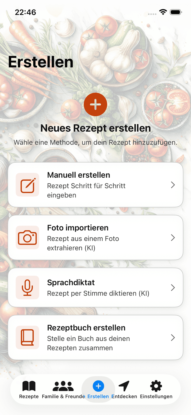 Rezepte erstellen